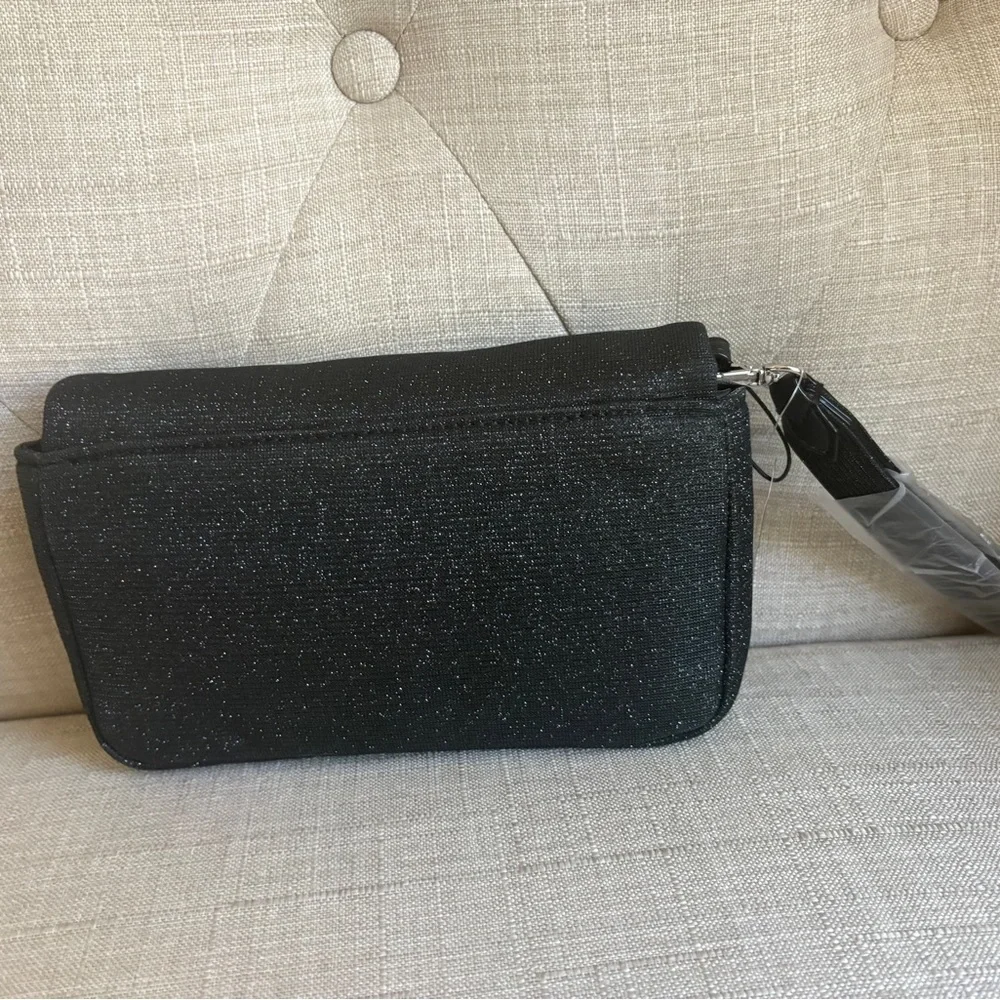 Victoria's Secret Black Clutch with Silver Bow